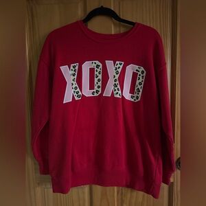 Way to Celebrate! Valentine’s Day Sweatshirt “XOXO” – Women’s Medium